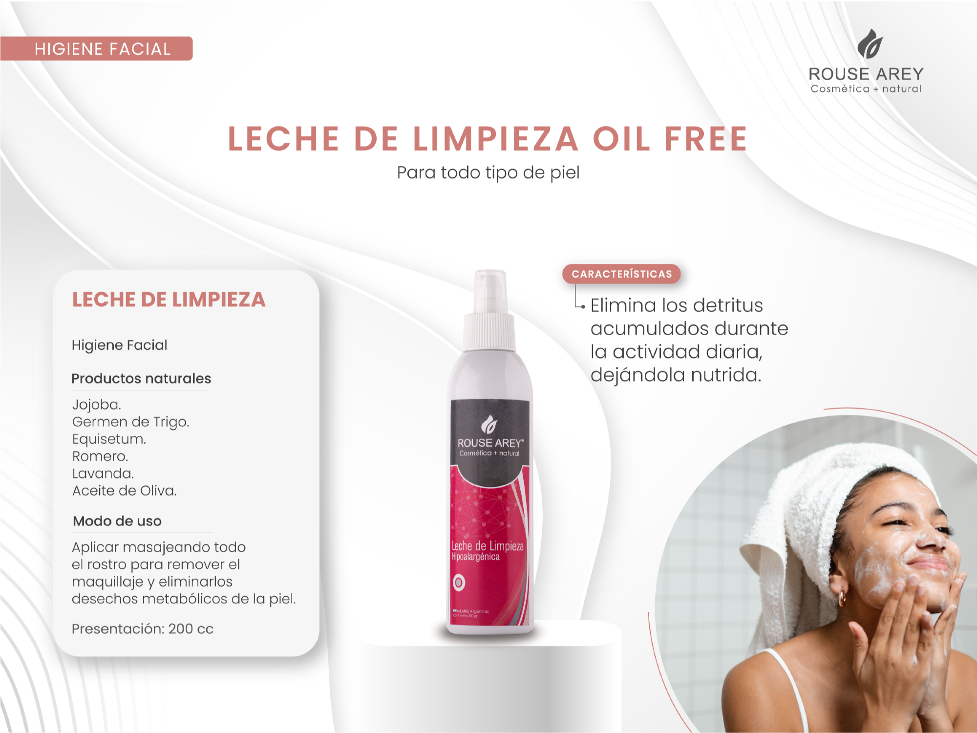 Leche de limpieza hipoalergénica