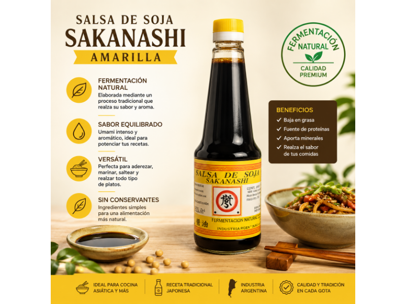 Salsa de Soja sakanashi Amarilla