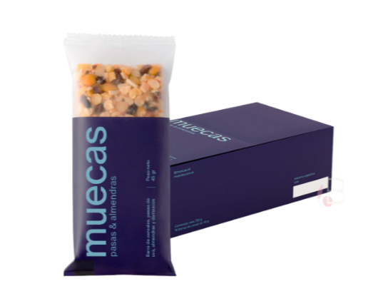 Barritas Muecas de pasas y almendras