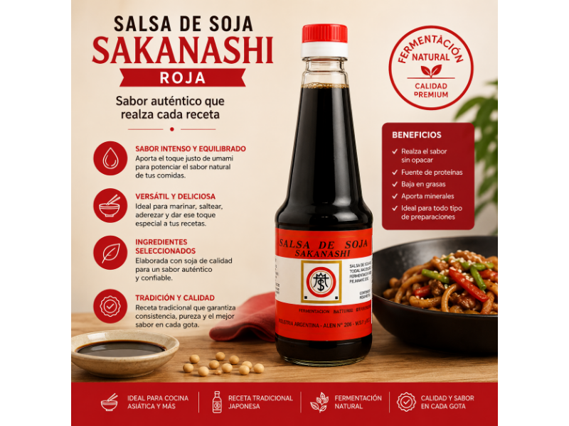 Salsa de Soja sakanashi Roja