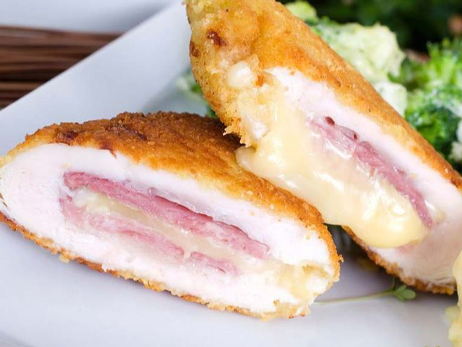 Milanesa Rellena de Jamon y Queso