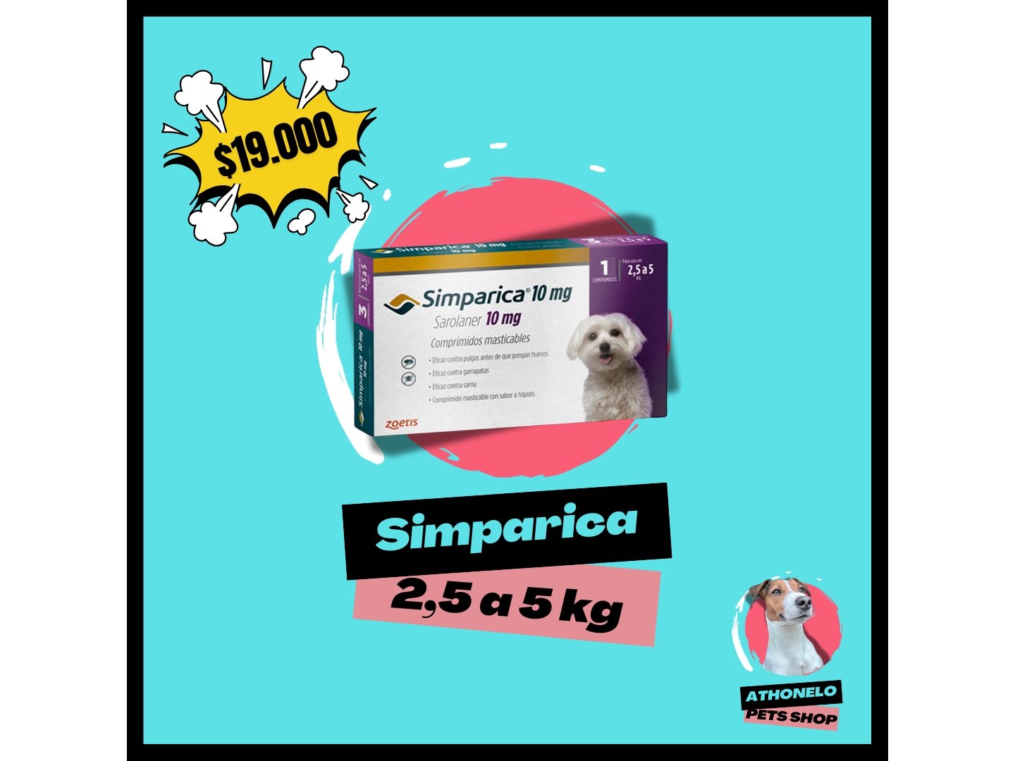 SIMPARICA de 2,5 a 5 kg