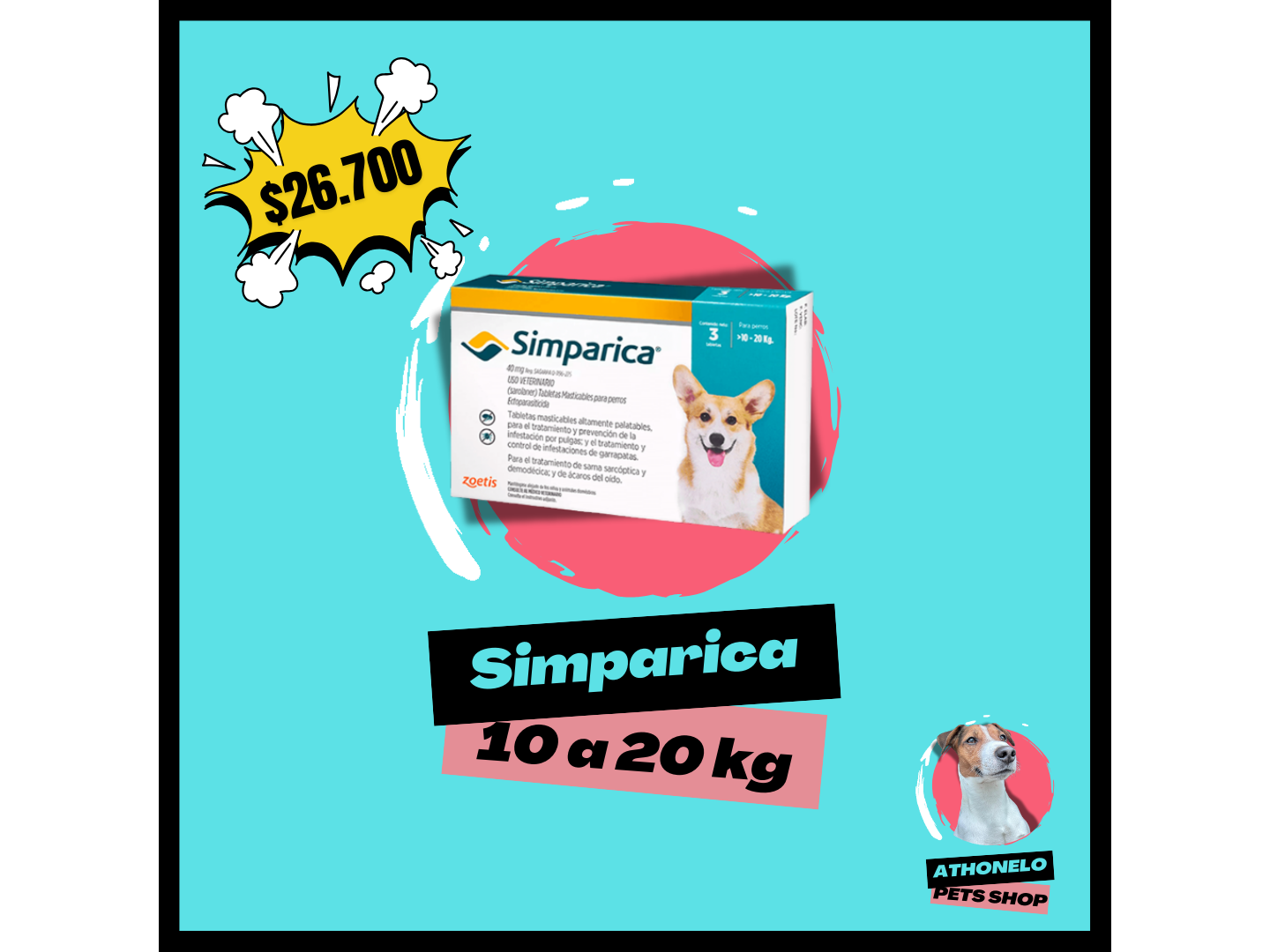 SIMPARICA de 10 a 20 kg
