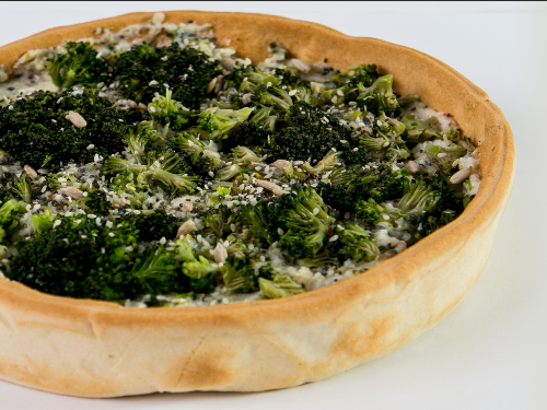 Tarta BROCOLI y MOZZARELLA de Punto Cuatro Bedoya