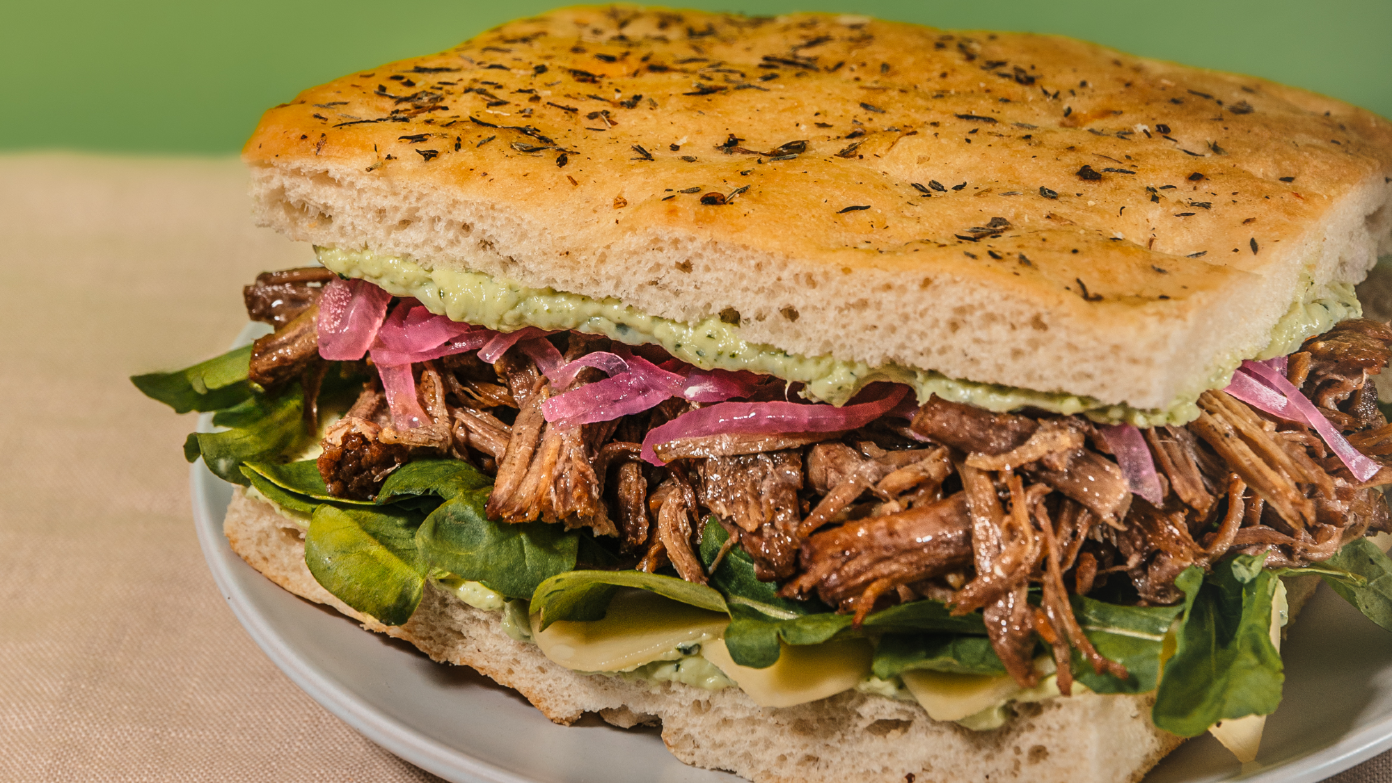 Sandwiches en Pan Focaccia