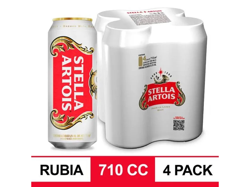 4 Pack Stella Artois 710ml