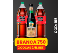 Branca 750ml + 2 Cocas 2.5l Ret.