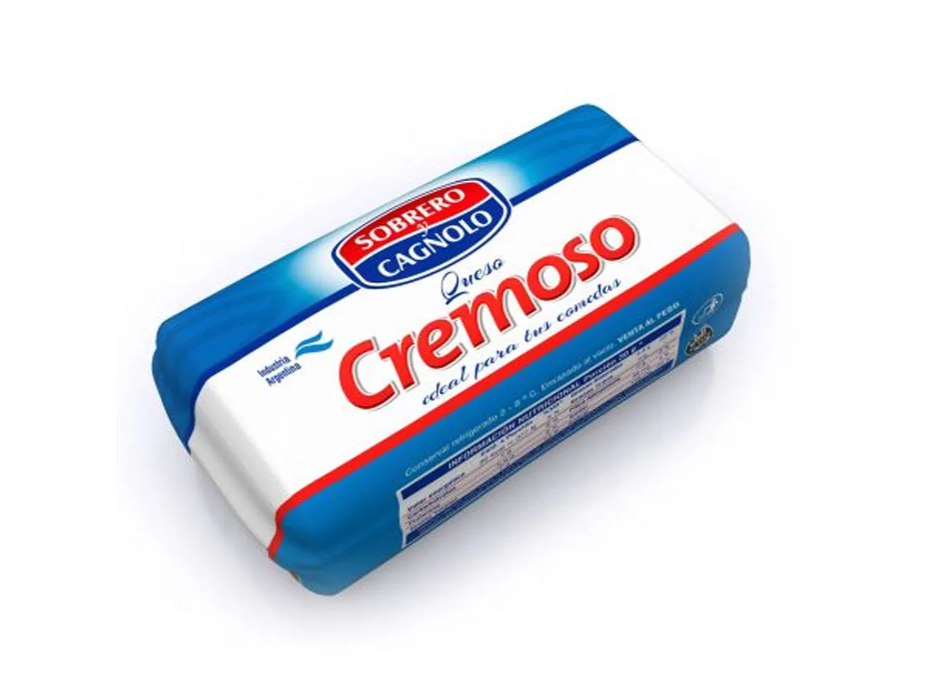 Queso cremoso SOBRERO Y CAGNOLO por media horma