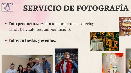 SERVICIO DE FOTOGRAFIA PROFESIONAL