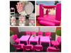 COMBO 12 INFLABLE PINK + 10 SILLAS C/MESAS ROSA + DECO