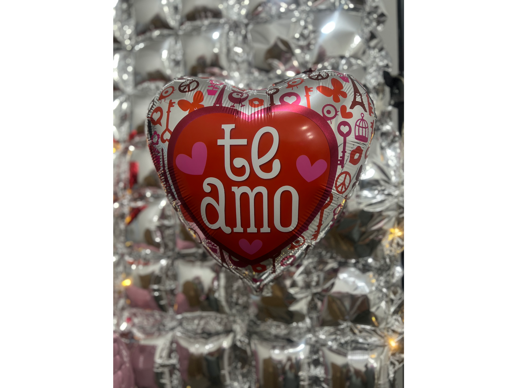 TE AMO PLATEADO 18"