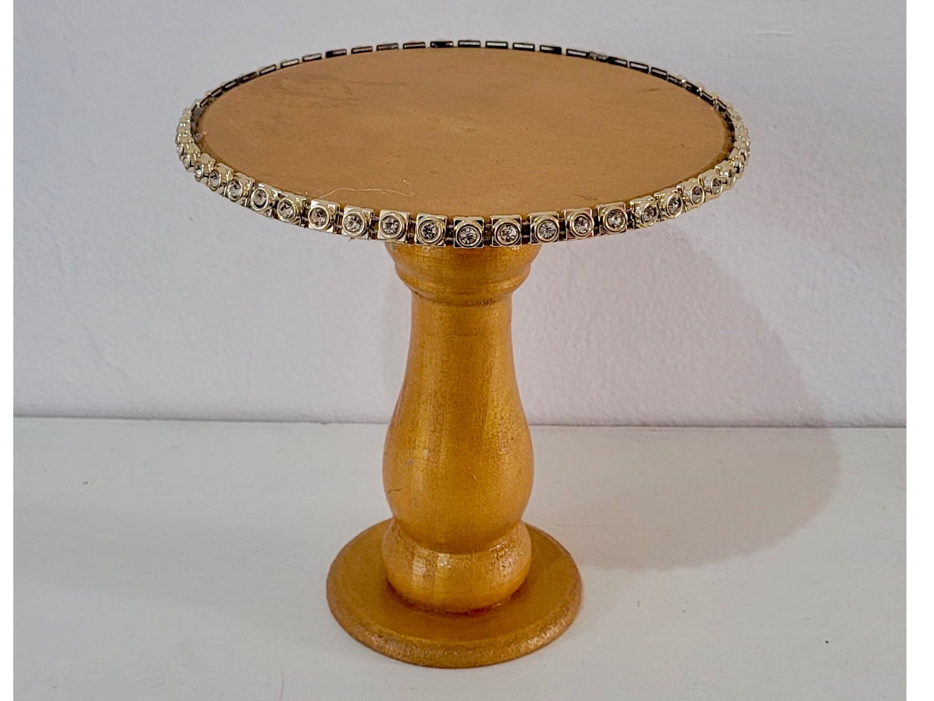 ALZADA DORADA 20CM C/STRASS