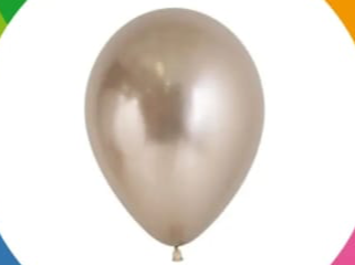 GLOBO LATEX CROMADO 12" COLORES VARIOS