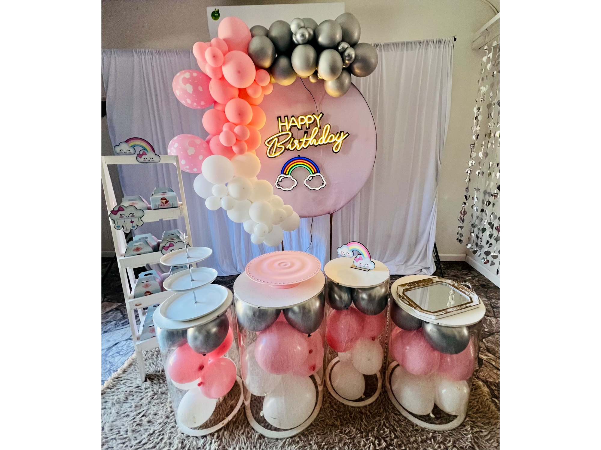 DECO ARCOIRIS HAPPY BIRTHDAY