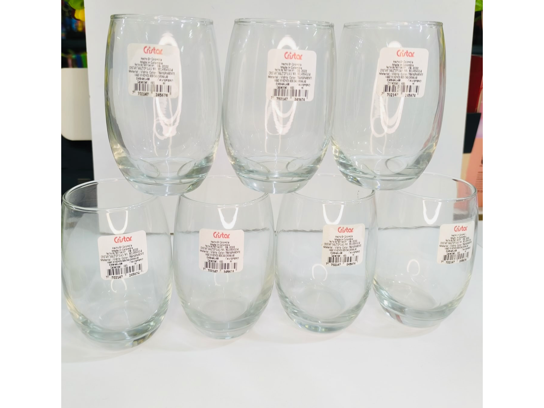 Vasos cristar Míkonos copon - COD.: 058