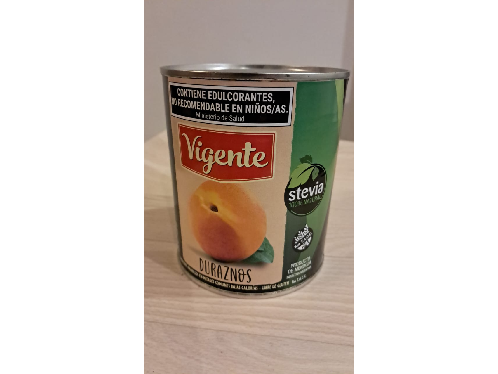 DURAZNO AL NATURAL con STEVIA VIGENTE