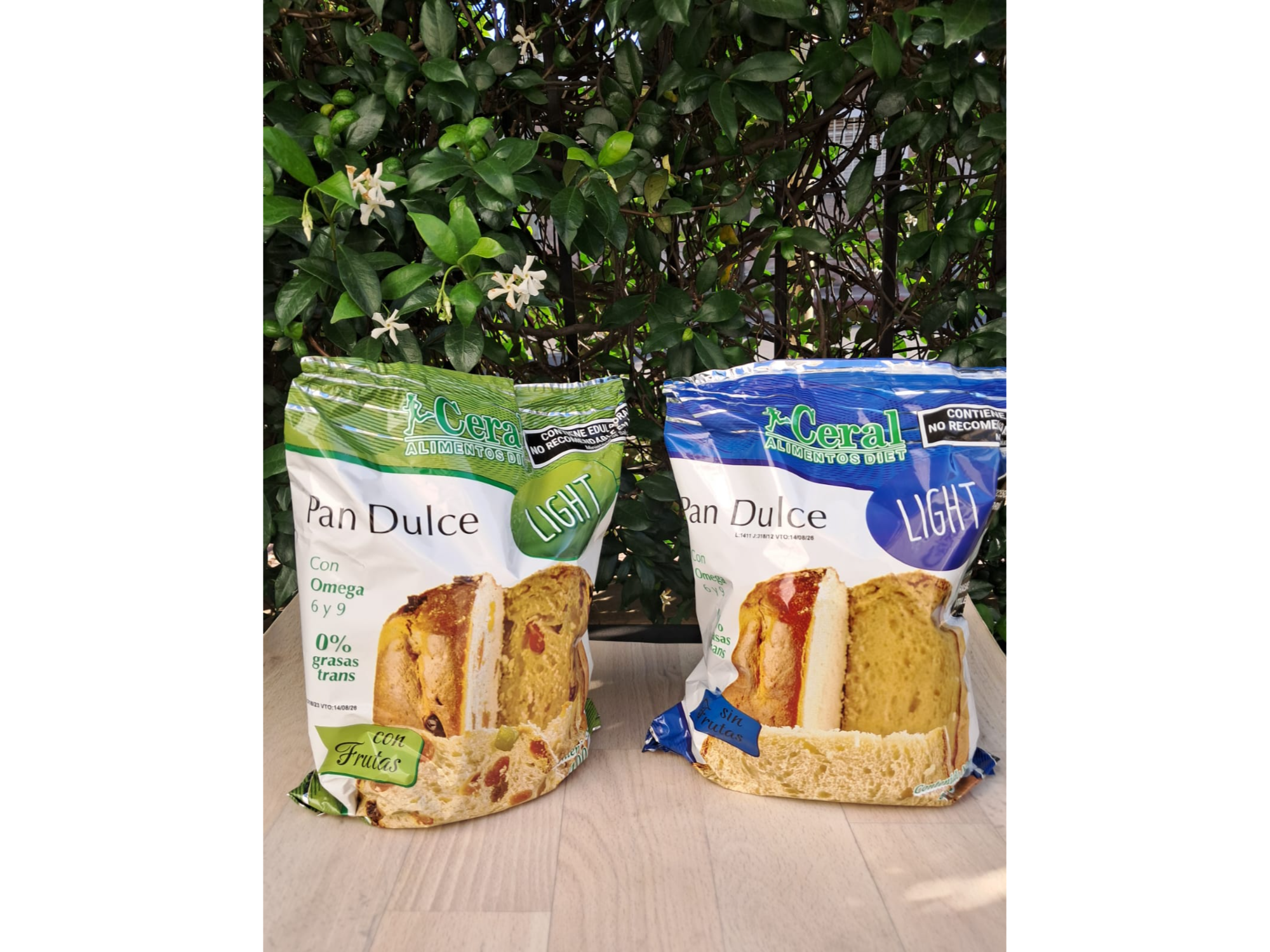 Pan dulce sin azucar con edulcorante  con o sin fruta Ceral