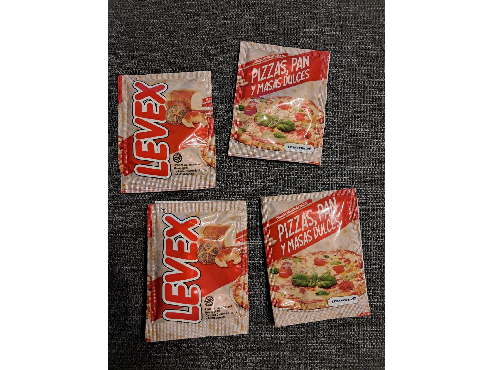 LEVADURA para PANIFICADOS en polvo   x 10 gr cada sobre