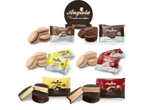 ALFAJOR ANGIOLA vs sabores  por caja de 12 unidades sin tacc
