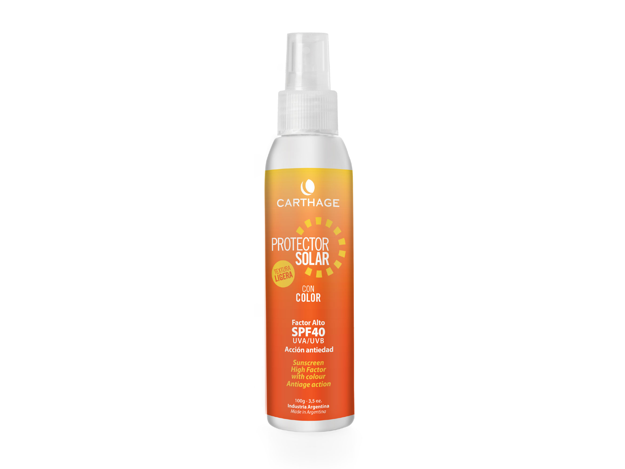 PROTECTOR SOLAR FACTOR ALTO SPF 40 Textura ligera con Color