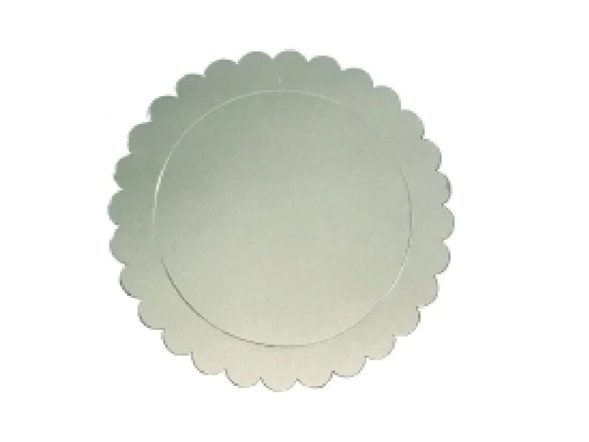 Disco carton sol plateado
