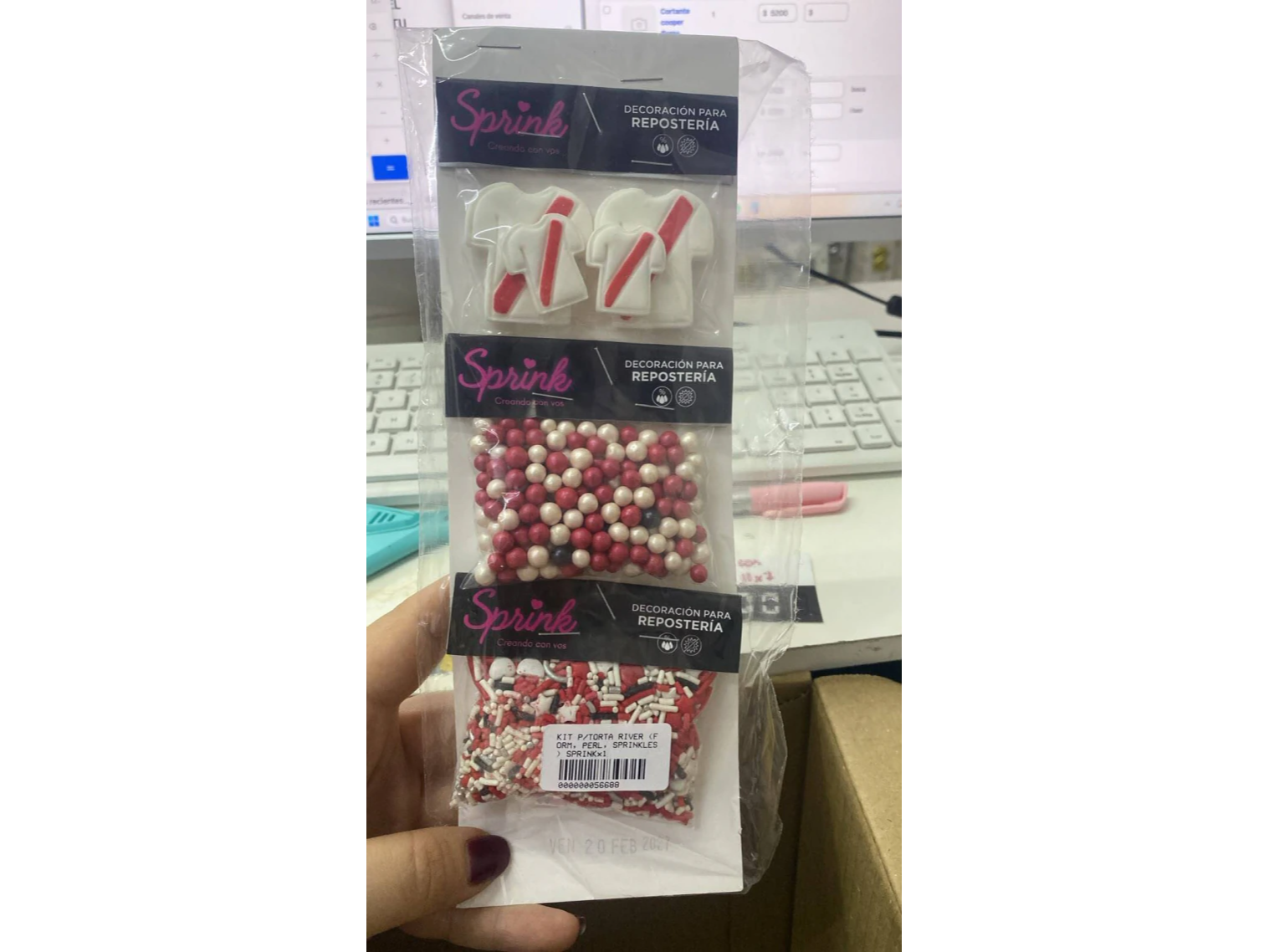 Kit para torta river (formas, perlas, sprinkles) sprink x1