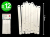 Palitos sticks para paletas blancos 12.5cm x12 unidades parpen