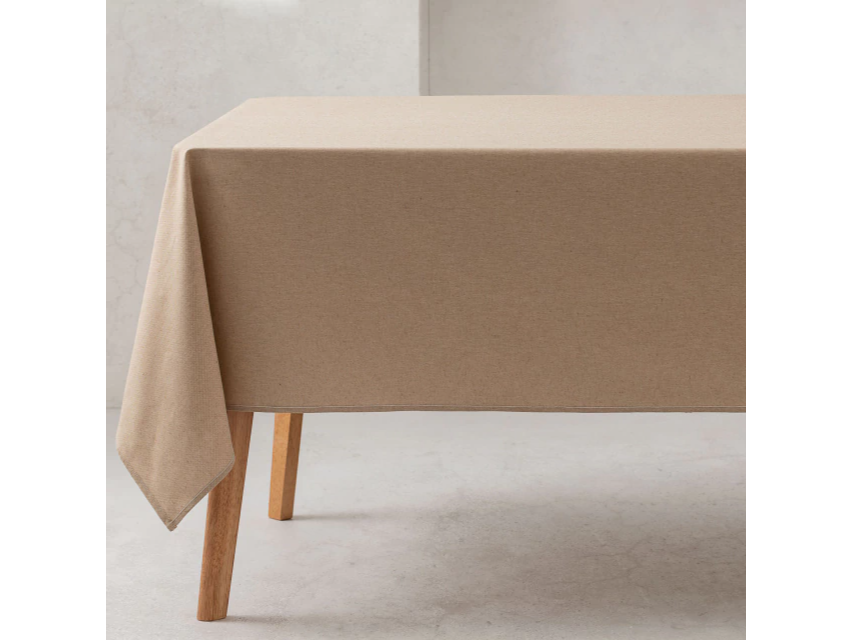Mantel rectangular gasa liso beige 1.40x2mt