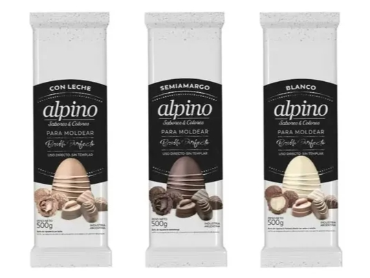 Chocolate alpino lodiser en tabletas(x500grs)