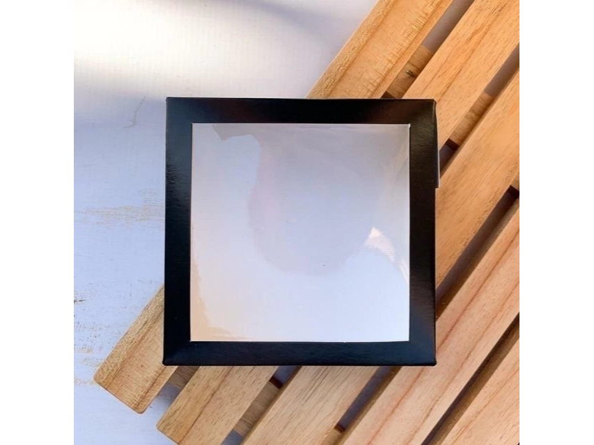 Caja multiuso con visor negro/blanco (12x12x5) ART405