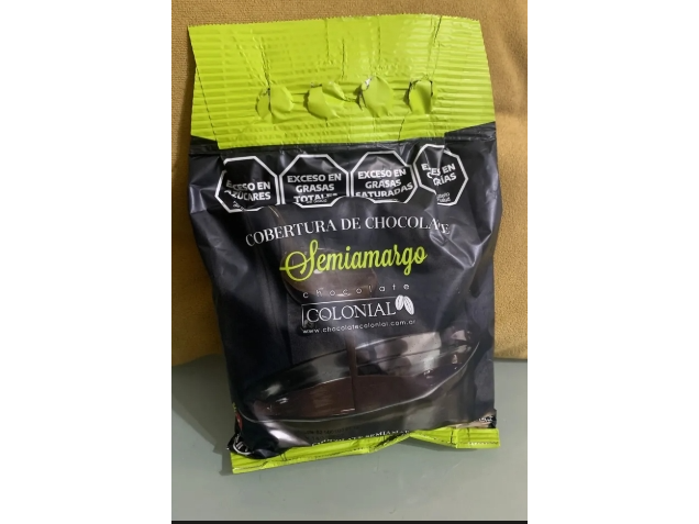 Chocolate cobertura colonial semiamargo x500gr