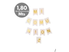 Banderin con stamping mi comunion caliz con espiga x1