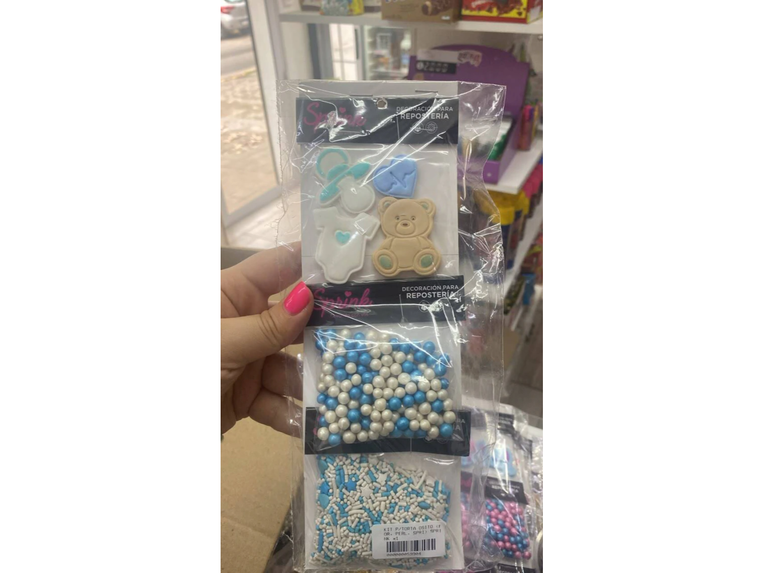 Kit para torta osito (formas, perlas,sprinkles) sprink x1