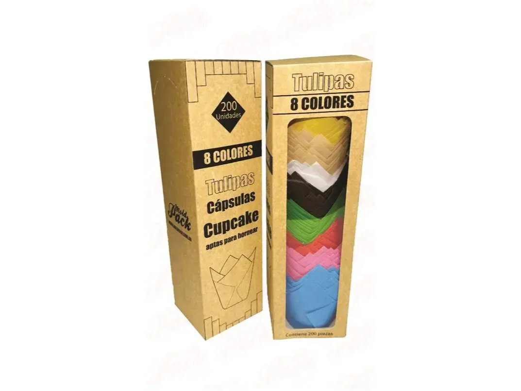 Tulipas de papel muticolor (mpack) x200