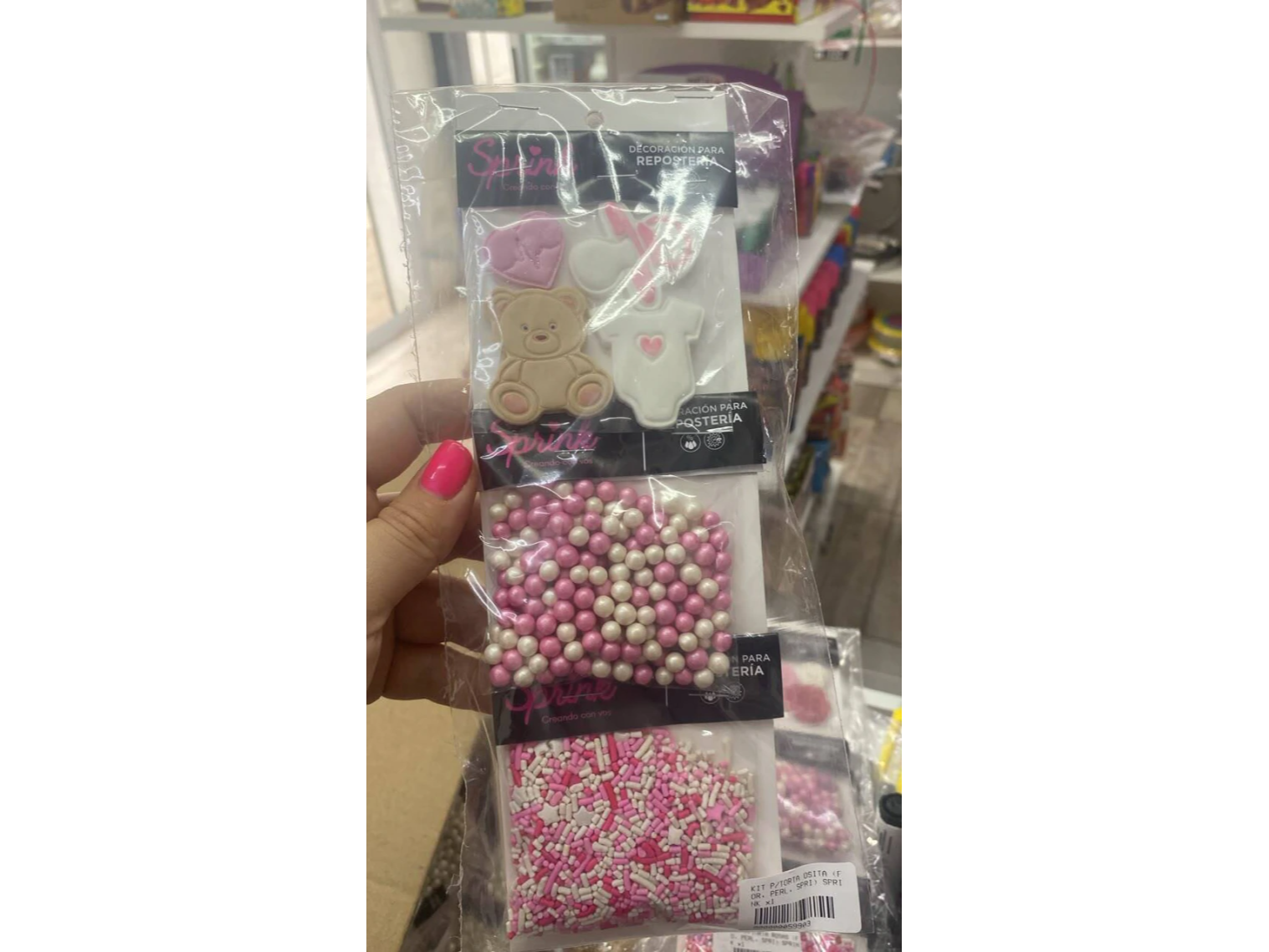 Kit para torta osita (formas, perlas,sprinkles) sprink x1