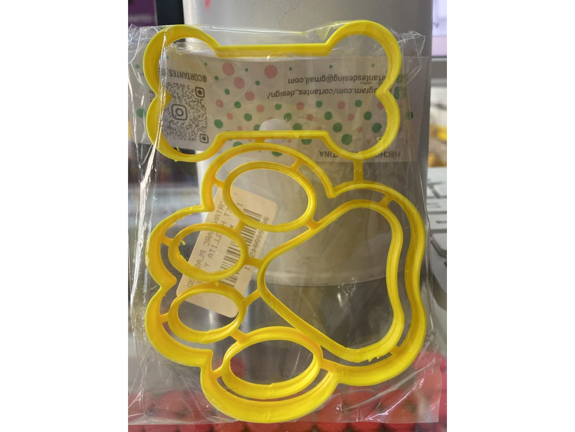 Cortante marcador plastico 3d set huellita y huesito x1 design (86)