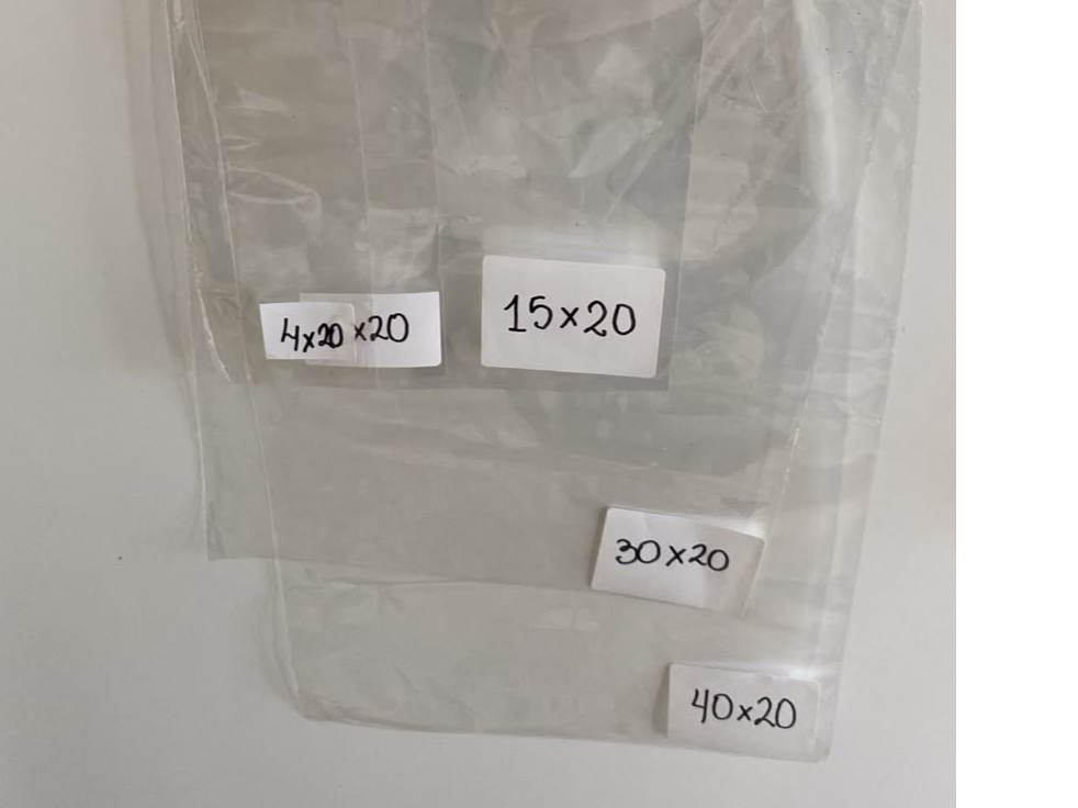 Bolsa de Polipropileno xunidad (20cm)