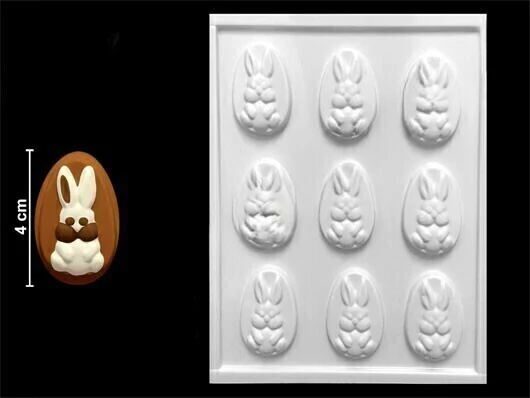 Placa figura huevitos chatos con conejo