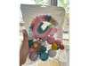 adorno para torta esferas arcoiris