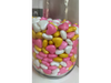 Pastillas corazon perlado rosa/dorado/blanco X100GR