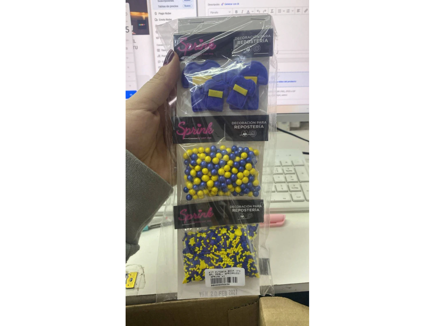 Kit para torta boca (formas, perlas, sprinkles) sprink x1