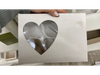 Caja multiuso corazon con ventana 6 cupcake(21x15x8cm) ART700