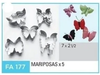 Cortante flogus mariposa surtidas x5