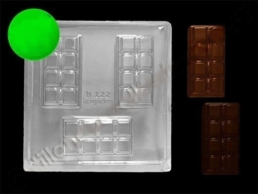 Placa para tabletas de chocolates x1
