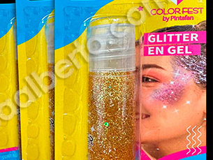 Glitter en gel para cara