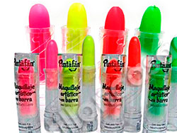 Maquillaje artistico en barra labial fluo x 4