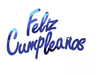 Banderin feliz cumpleaños cursiva metalizado x1 DE CARTON