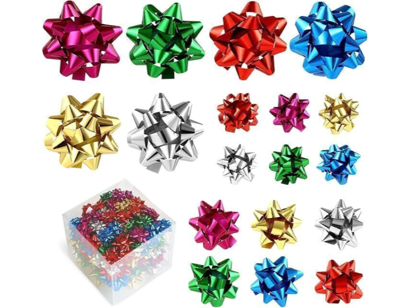 Moño estrella mediano metal multicolor
