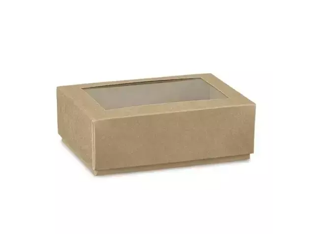 Caja multiuso kraft con visor (26x17x9) ART804