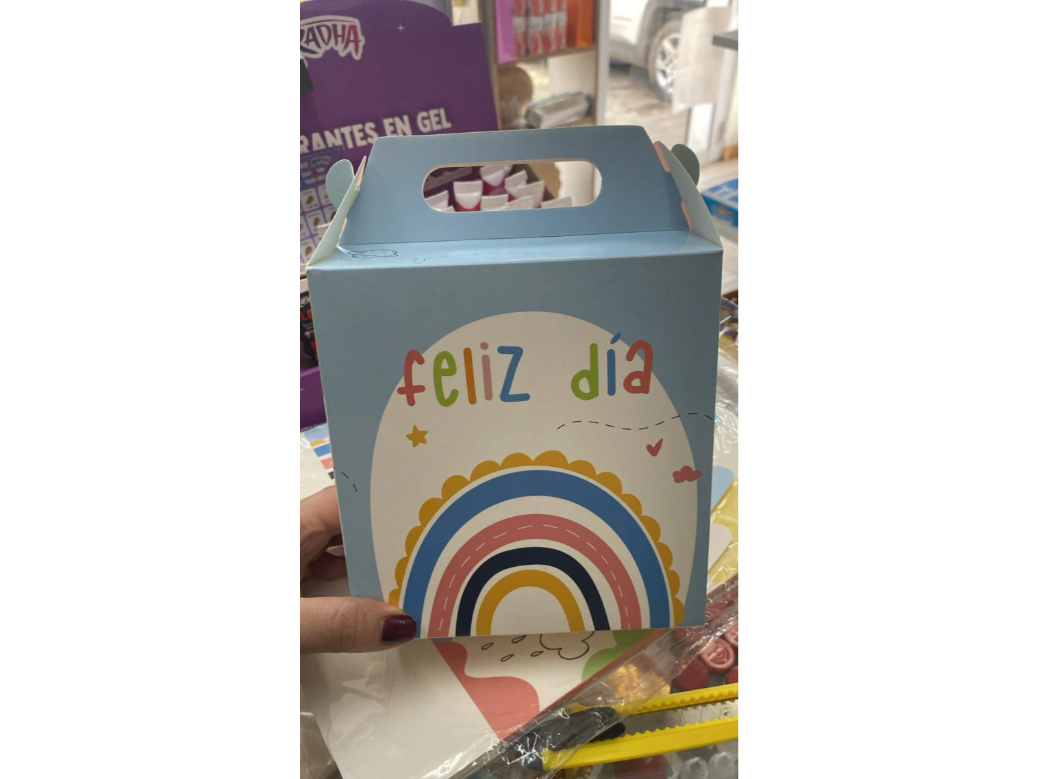 Maletin feliz dia arco iris (16x17x9.7) ART402